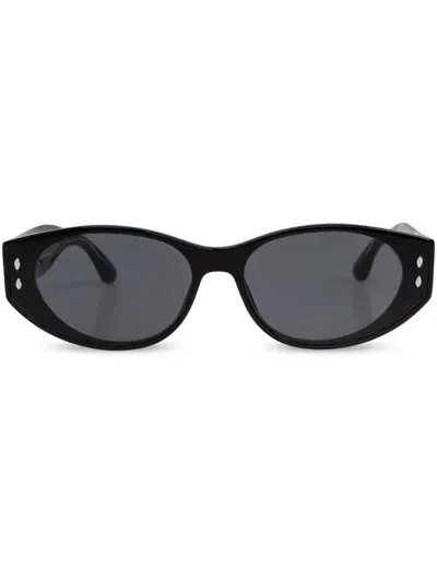 Isabel Marant Eyewear Oval-frame Sunglasses In Black