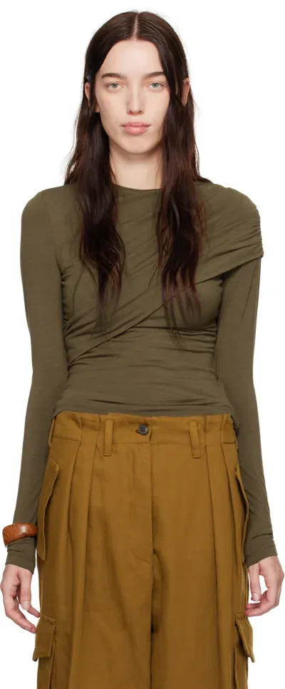 Isabel Marant Khaki Asna T-shirt In Bronze