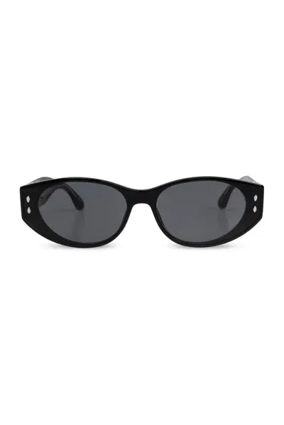 Isabel Marant Oval Frame Sunglasses In Black