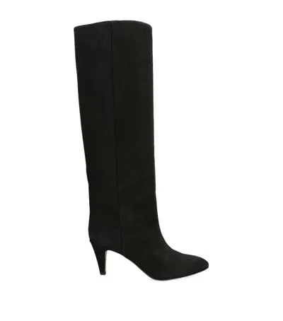 Isabel Marant Suede Laspi Knee-high Boots 75 In Black