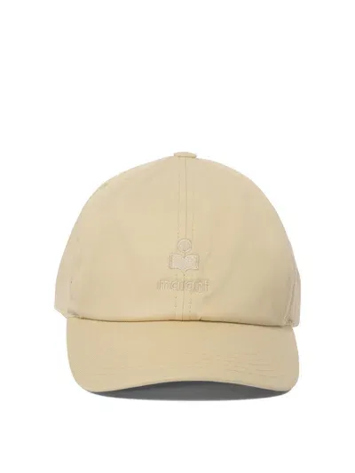 Isabel Marant Tomas Logo Embroidered Baseball Cap In Beige