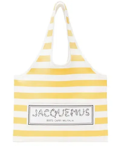 Jacquemus Le Tote Tote Bag With Print In Yellow & Orange