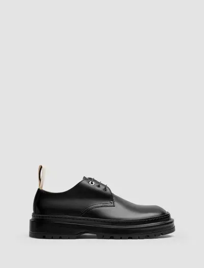 Jacquemus Les Derbies Pavane Leather Lace-up Shoes In Nero