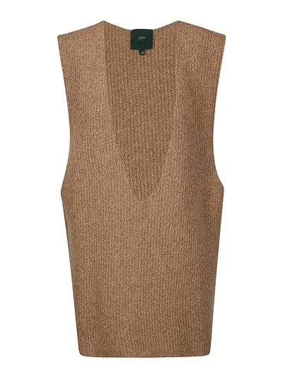 Jejia Camille Knit Dress In Camel