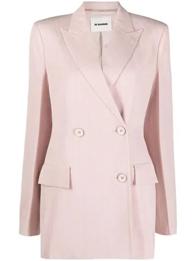 Jil Sander Blazer Doppiopetto In Rosa