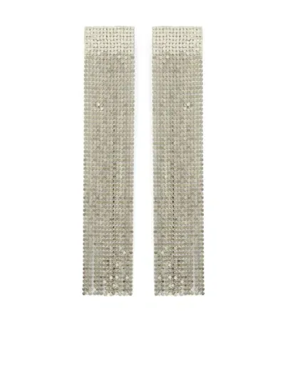 Jil Sander Mesh-design Clip-on Earrings In Grey