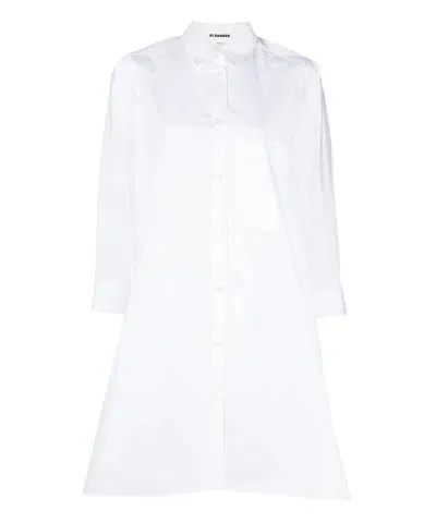 Jil Sander Mini Dress In White