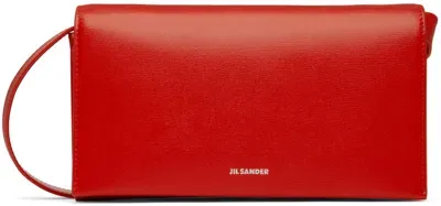 Jil Sander Red All-day Bag In 626 Poppy