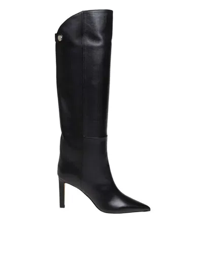 Jimmy Choo Calf Leather Boot In Black