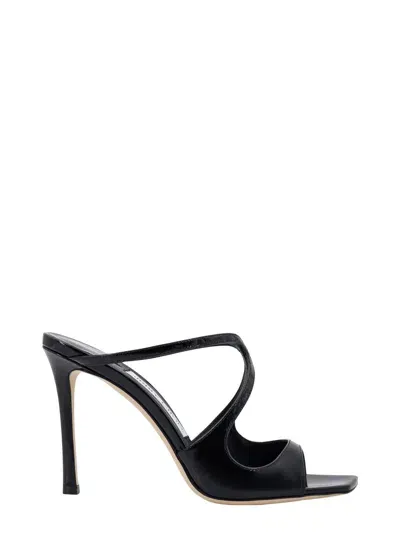 Jimmy Choo Patent Leather Sandals In Black