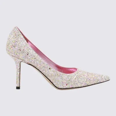 Jimmy Choo Silver Leather Love 85 Pumps In Multicolor