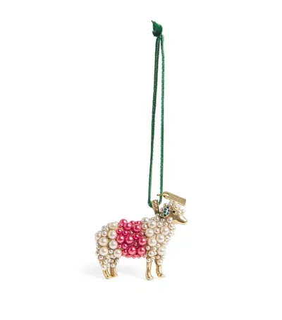 Joanna Buchanan Embellished Sheep Tree Decoration In White