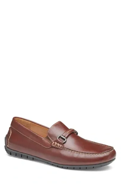 Johnston & Murphy Cort Bit Driving Loafer In Mahogany Full Grain