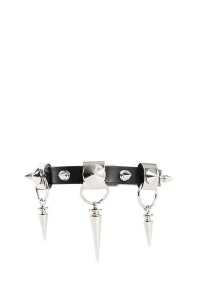 Junya Watanabe Embellished Choker Necklace In Black