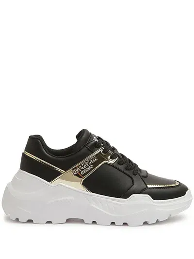 Just Cavalli Logo-print Sneakers In Black