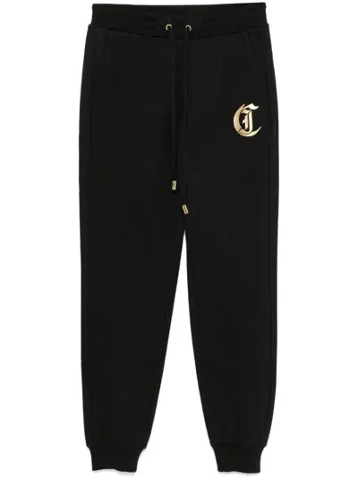 Just Cavalli Logo-print Sweatpants In Black