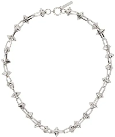 Justine Clenquet Silver Gregg Necklace In Palladium