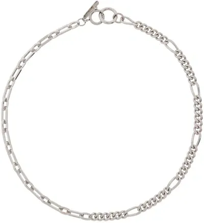 Justine Clenquet Ssense Exclusive Silver Vesper Necklace In Palladium