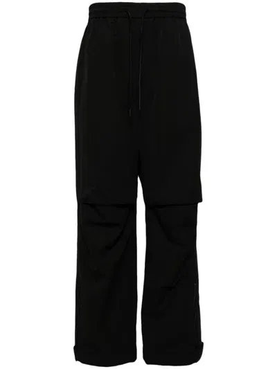 Juunj Poly Drop-crotch Trousers In Black