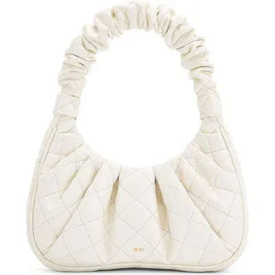 Jw Pei Gabbi Rhombus Ruched Quilted Faux Leather Handbag In White