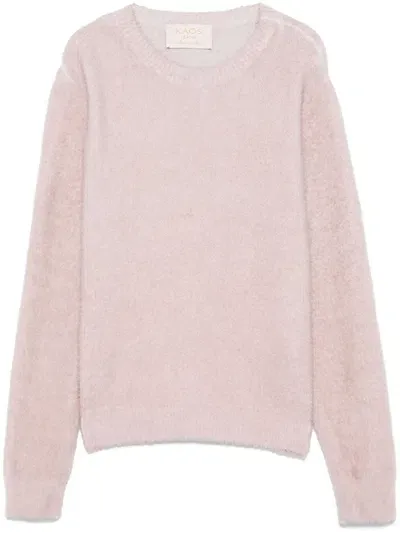 Kaos Brushed Sweater In Pink