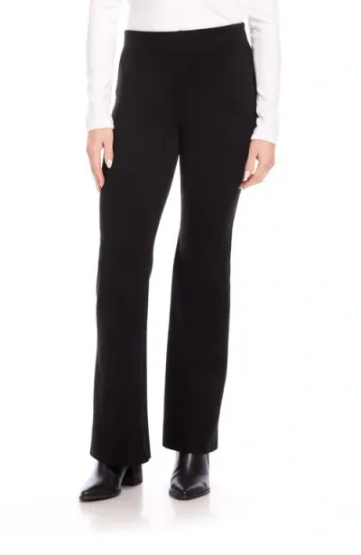 Karen Kane Faux Suede Bootcut Pants In Black