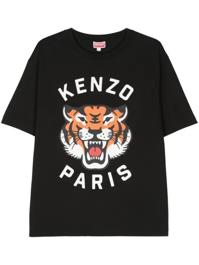 Kenzo Knitted Pullover In Black