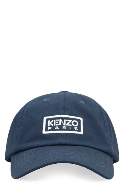 Kenzo Logo Baseball Cap In Blue