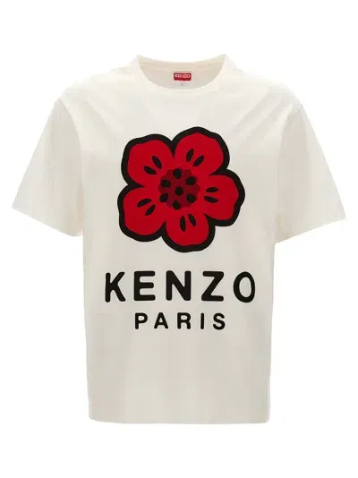 Kenzo Flower Print T-shirt In White