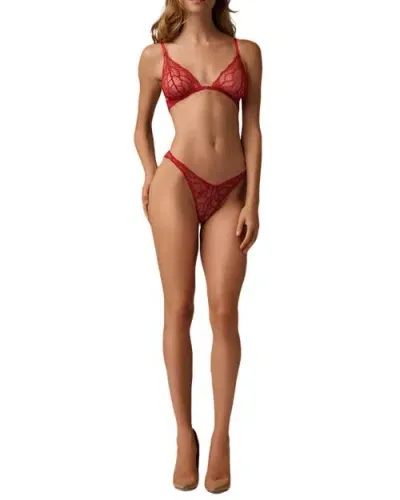 Kiki De Montparnasse Mon Cheri Soft Bra In Red