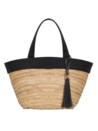 Kiton Ara - Bag Straw In Natural/black