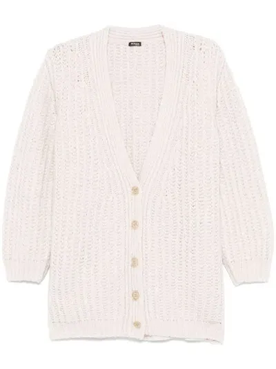 Kiton V-neck Cardigan In Neutrals