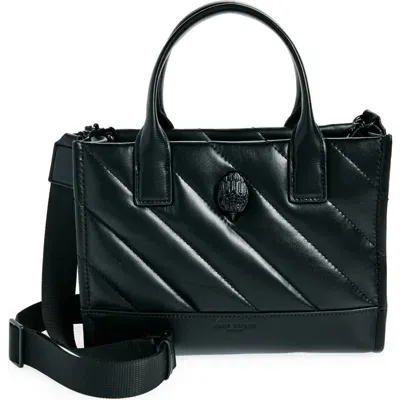 Kurt Geiger London Small Soho Quilted Leather Tote In Black