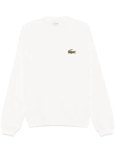 Lacoste Logo-patch Sweatshirt In White