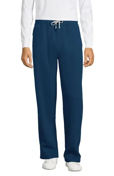 Lands' End Serious Sweats Wide Leg Sweatpants In Evening Blue