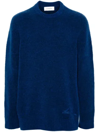 Laneus Pullover Mit Logo-stickerei In Blue