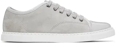 Lanvin Gray Dbb1 Suede & Patent Leather Sneakers In Powder Gray