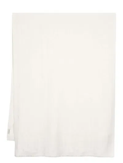 Lanvin Patterned-jacquard Scarf In White