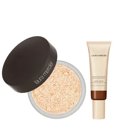 Laura Mercier Translucent Loose Setting Powder And Tinted Moisturiser Duo (various Shades) - Cacao In White