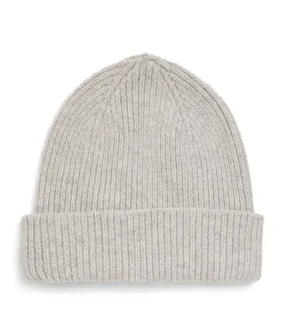 Le Bonnet Ribbed Classic Beanie In Silver