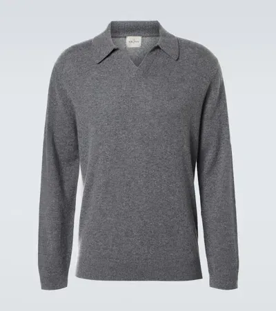 Le Kasha Gibson Cashmere Polo Sweater In Grey