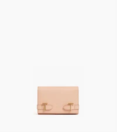 Le Tanneur Portefeuille Emilie En Cuir Signature T In Pink