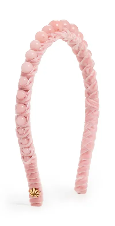 Lele Sadoughi Graduated Bead Headband Rose