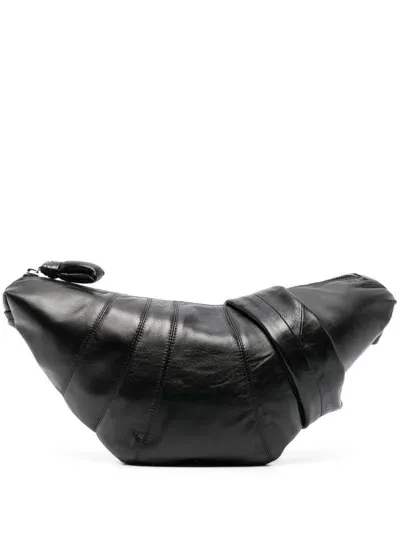 Lemaire Croisaant Medium Messenger Bag In Black