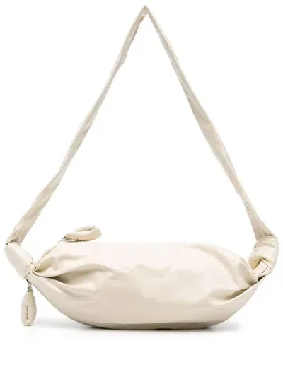 Lemaire Small Croissant Shoulder Bag In Neutrals