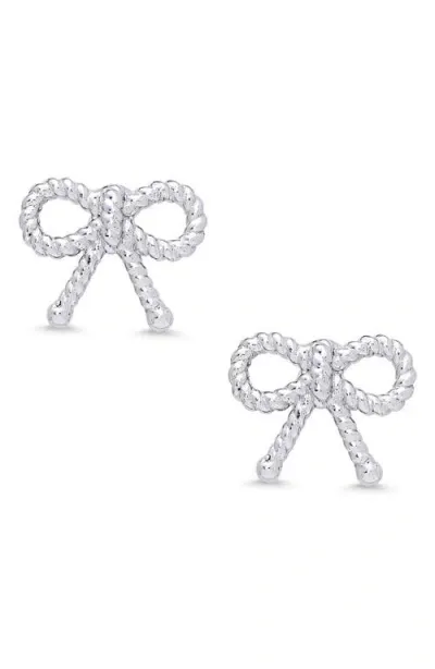 Lily Nily Kids' Bow Twist Stud Earrings In Metallic