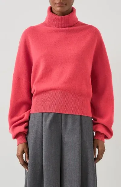 Lk Bennett Isla Merino Wool Turtleneck Sweater In Pin-lipstick Pink