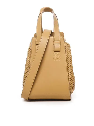 Loewe Sahara Leather Hammock Bag In Beige