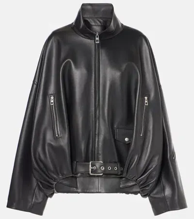 Loewe Leather Jacket In Black