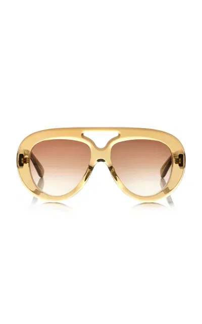 Loewe Oversized Aviator-frame Acetate Sunglasses In Neutral